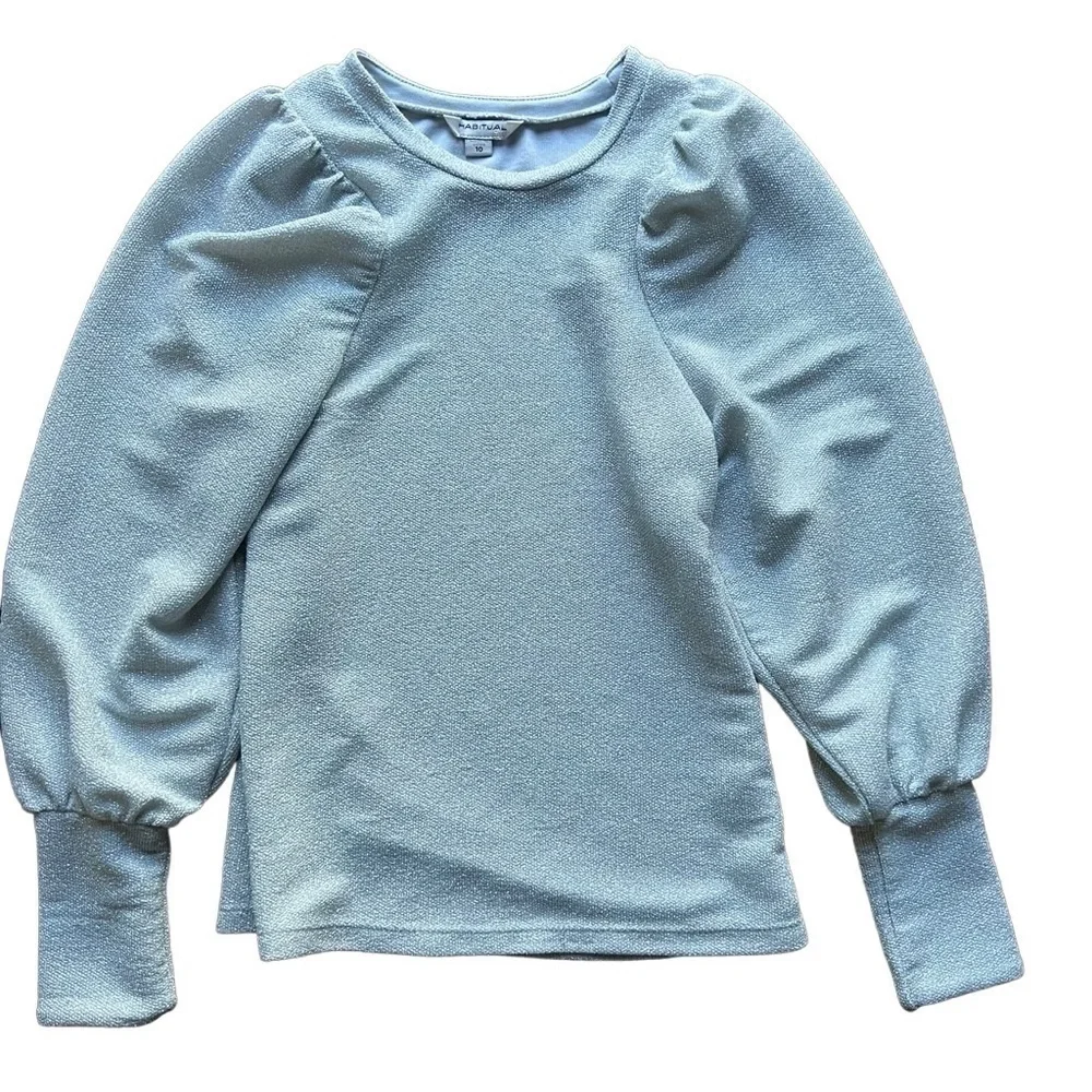 Habitual Kids Silver Glitter Sparkle Girl’s Sweater - 10
